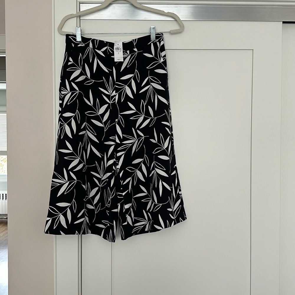 Ann Taylor Blue & White Culottes - Size  2 NWT